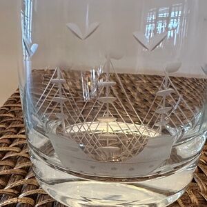Javit Crystal Etched Glass Tumbler Set
